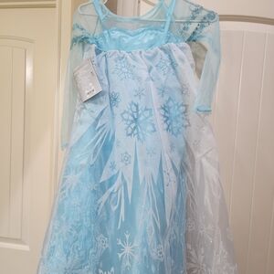 Disney Frozen Light Blue Snowflake Costume Dress, NWT, Size 5/6